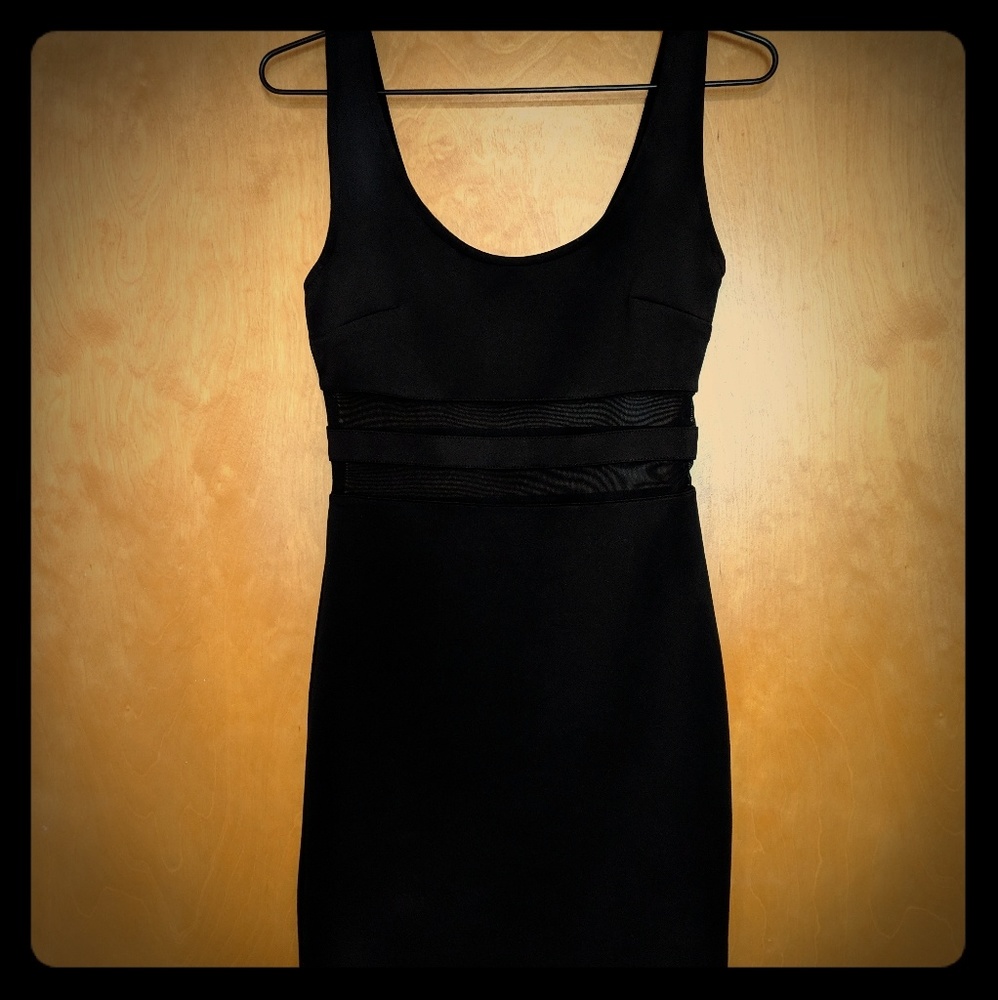 Forever 21 Little Black Dress With Sheer Detailing